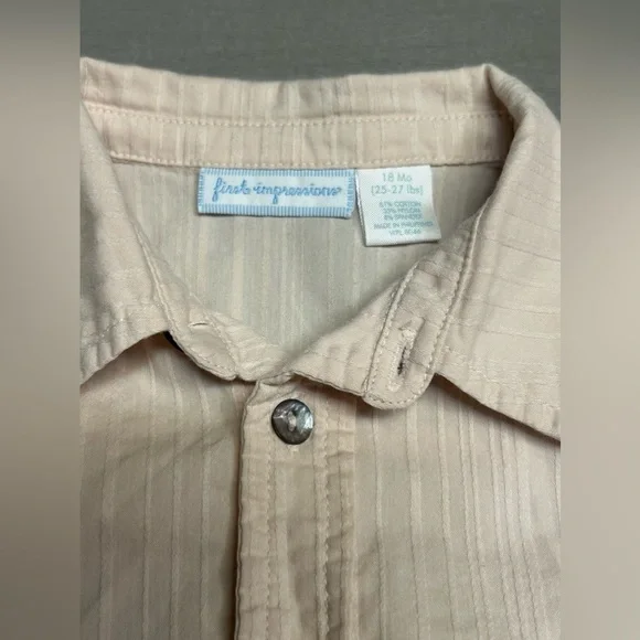 The Children’s Place Bootcut And First‎ Impressions Button Down Shirt 18 Months - Picture 6 of 8